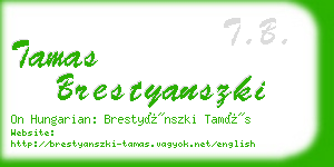 tamas brestyanszki business card